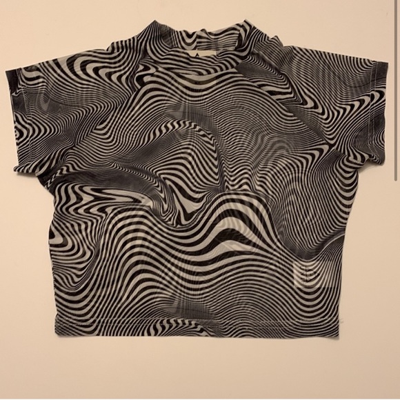 Rare UNIF Cid Optical Illusion Crop Top Maxi Skirt Set M/L - Picture 3 of 8